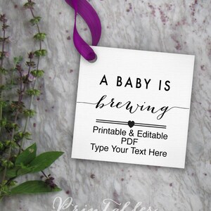Watch Me Grow Tags Printable Editable Favor Tag Baby Etsy