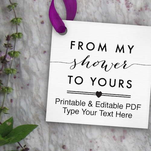 From Our Shower to Yours Personalized Shower Favor 2 - Etsy