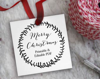 square gift tag template Printable pink burgundy floral wedding favor tag gift tag name tag.