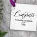 Congrats Tags Printable Editable // Congratulations Gift Tag, Graduation Tag // DIY Digital Download PDF // 2 inch Square 2x2 Tag Template