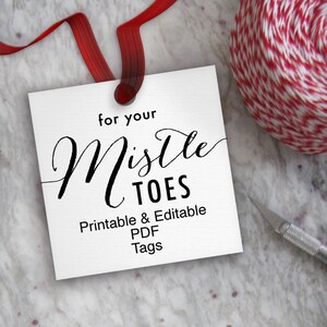 For Your Mistle Toes Tags // Printable Editable Christmas Tag ...