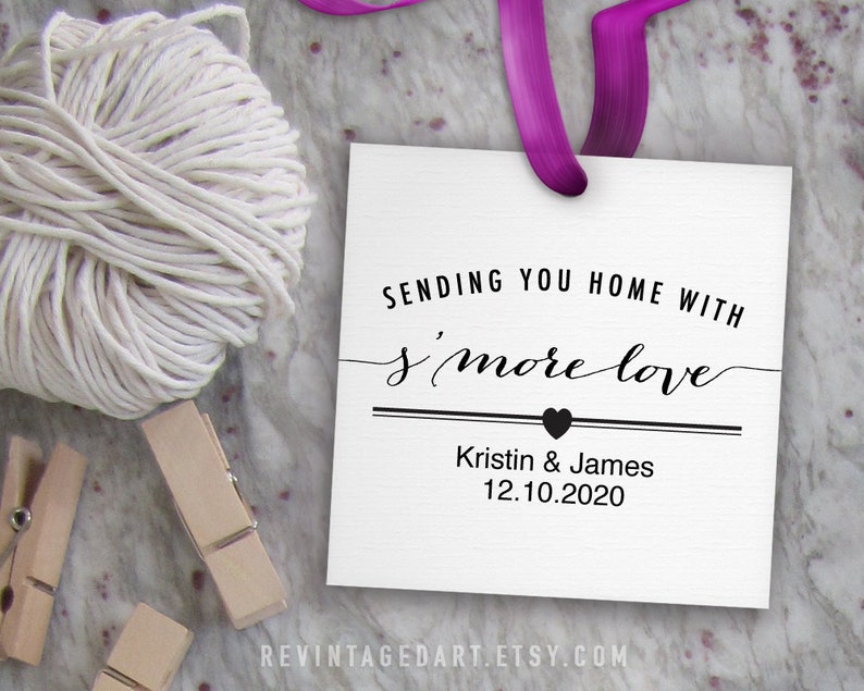 Sending You Home With S'more Love Tags Printable Editable Etsy