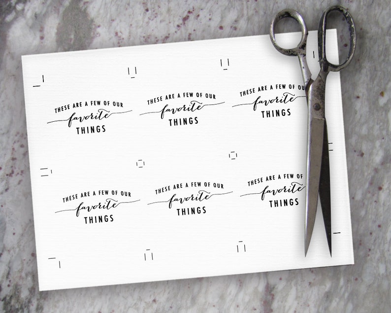 Our Favorite Things Tags Printable Editable Tag // These Are | Etsy