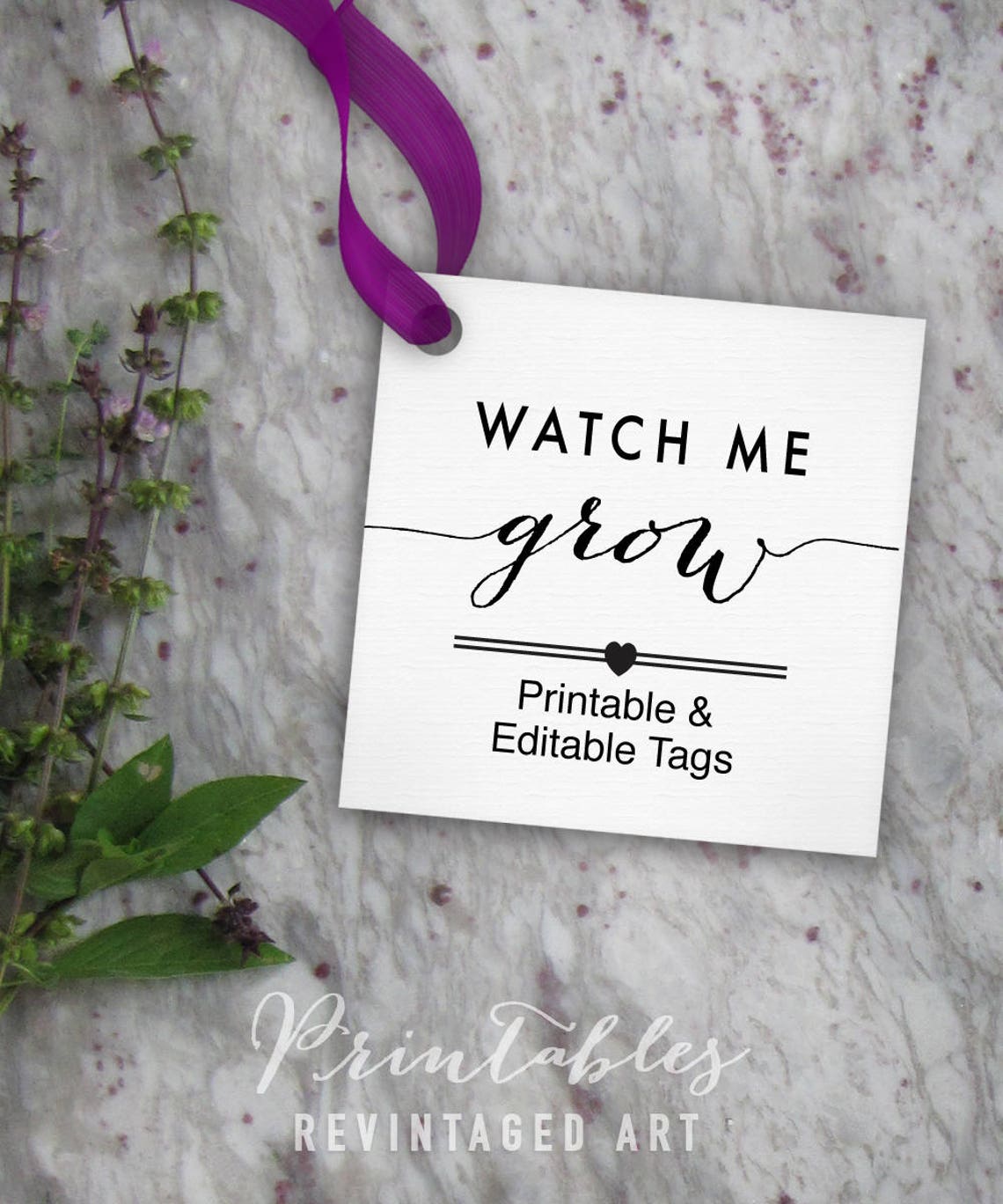 Watch Me Grow Tags Printable Editable Favor Tag // Baby - Etsy