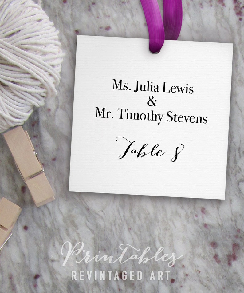 Table Number Tags Printable Editable Tag Template // Wedding | Etsy
