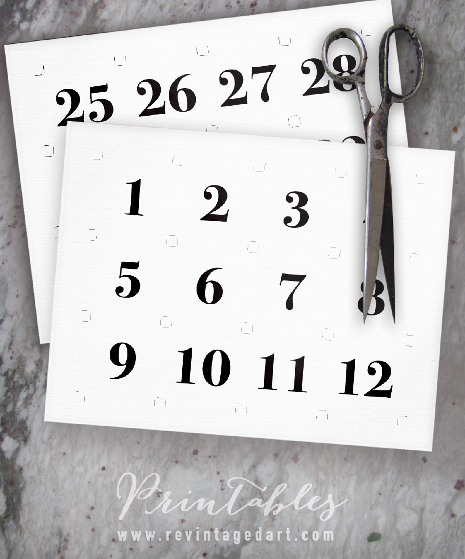 Printable Number Tags Numbers 1-60 // Use for Raffle Tags - Etsy