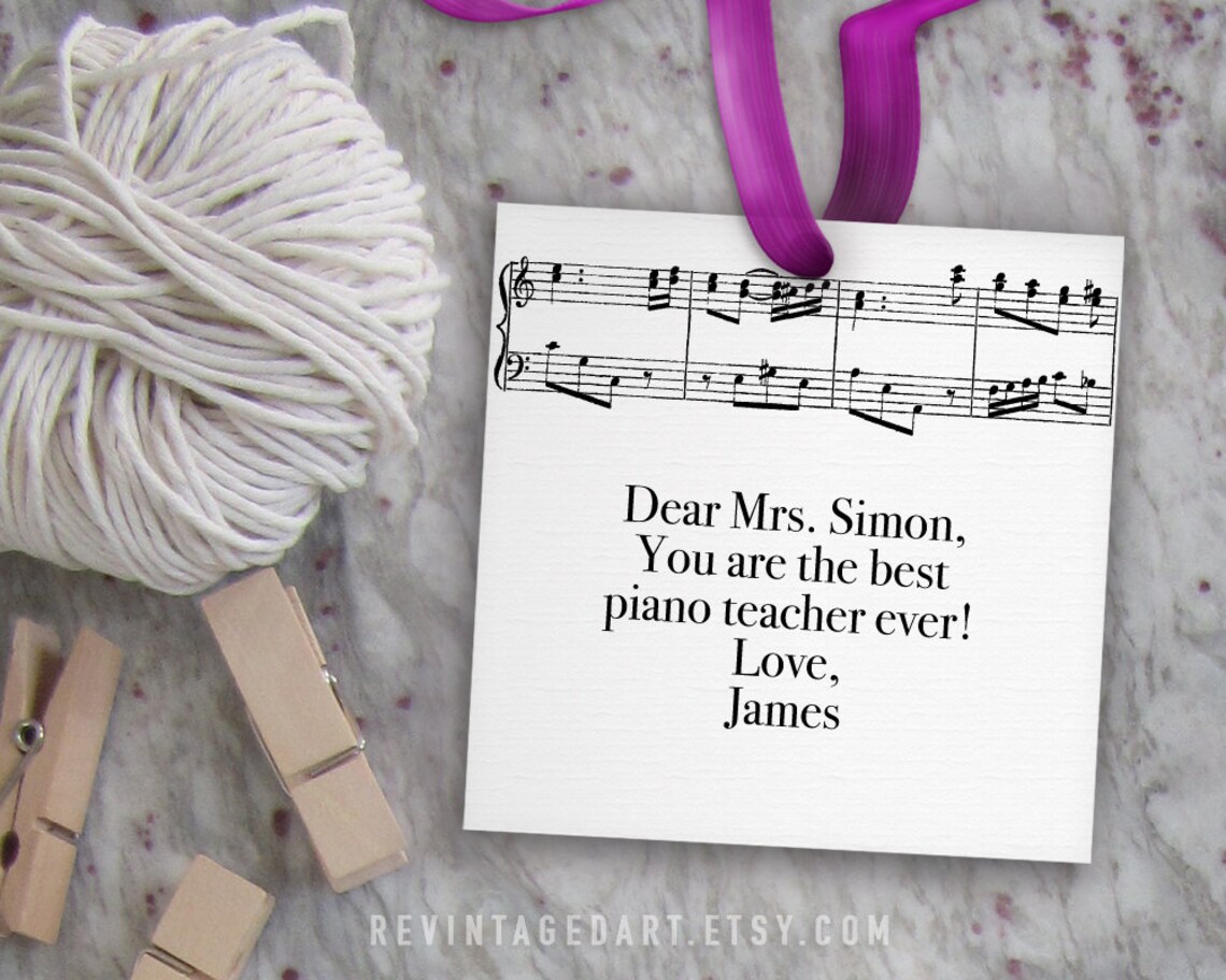 Printable Music Tag Editable Printable Gift Tag // Piano Etsy