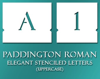 Elegant Stenciled Letters – Font Paddington UPPERCASE Alphabet #069