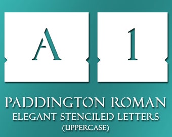 Elegant Stenciled Letters – Font Paddington UPPERCASE Alphabet #069
