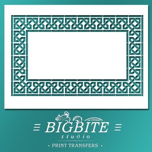 Shabby Chic STENCIL: Mosaic Ornamental Pattern (Furniture Print Transfer) #048