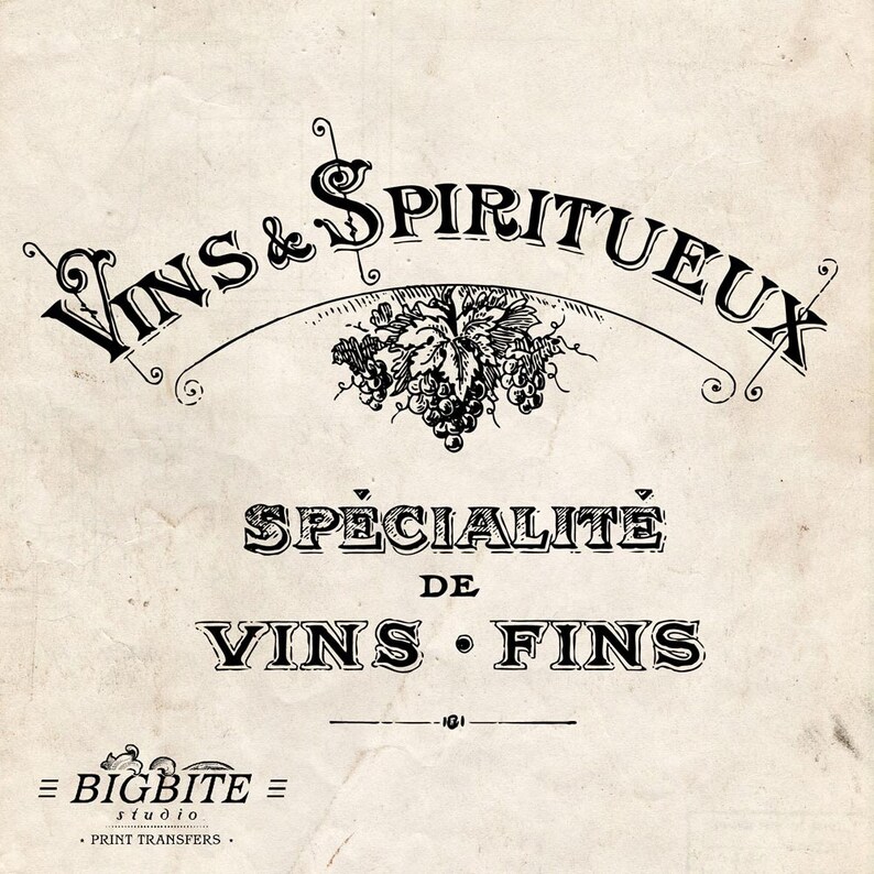 Water French Decal Print Transfer to Furniture Wood or Paper Etsy