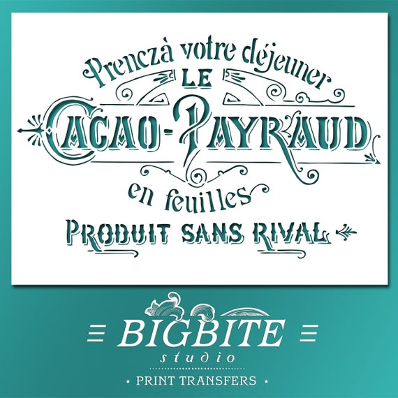 Vintage French Articles Paris Clouterie Advert #022 Shabby Chic Stencil