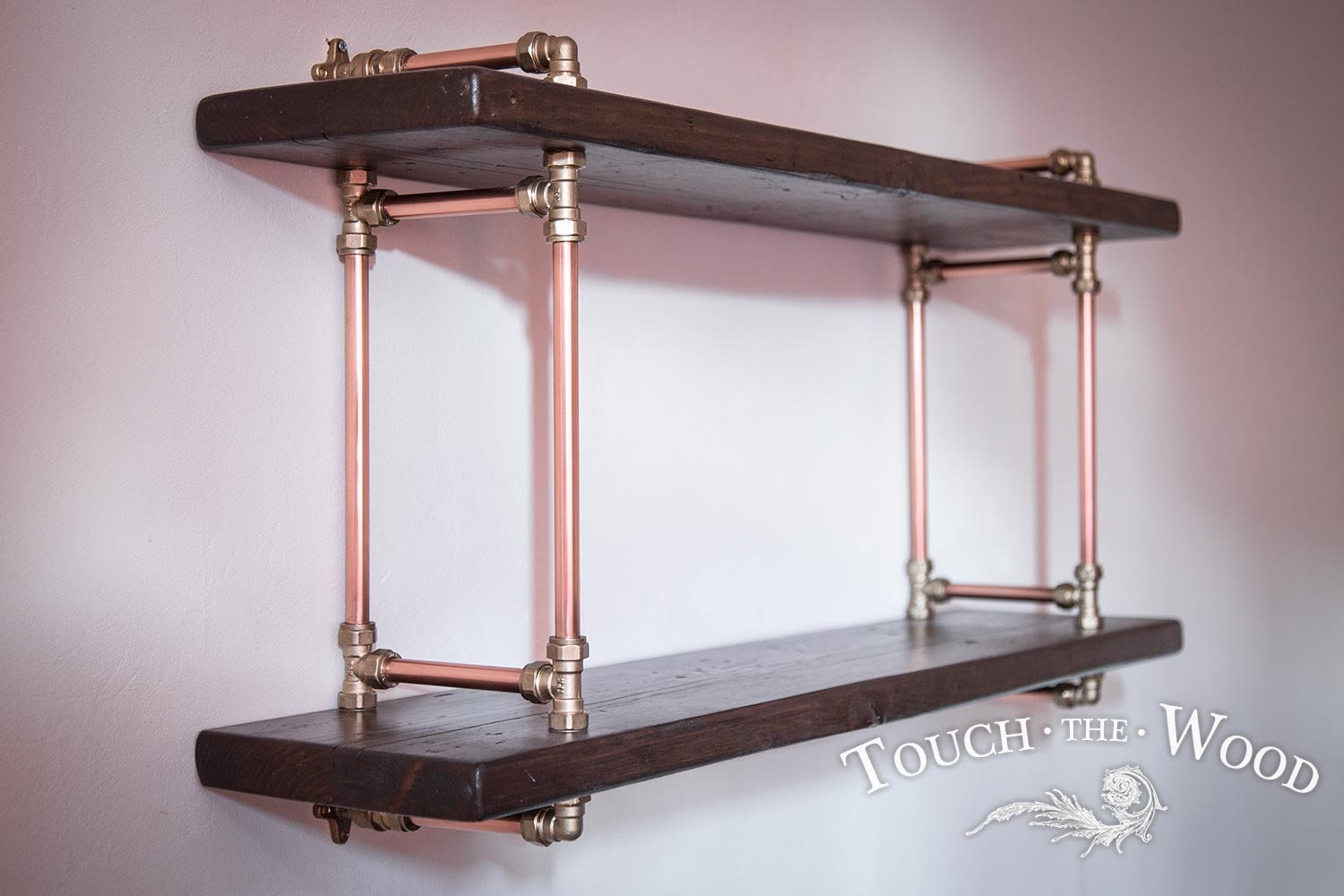 Pair Of Industrial Steampunk Victorian Shelf Brackets Copper and Brass #4 