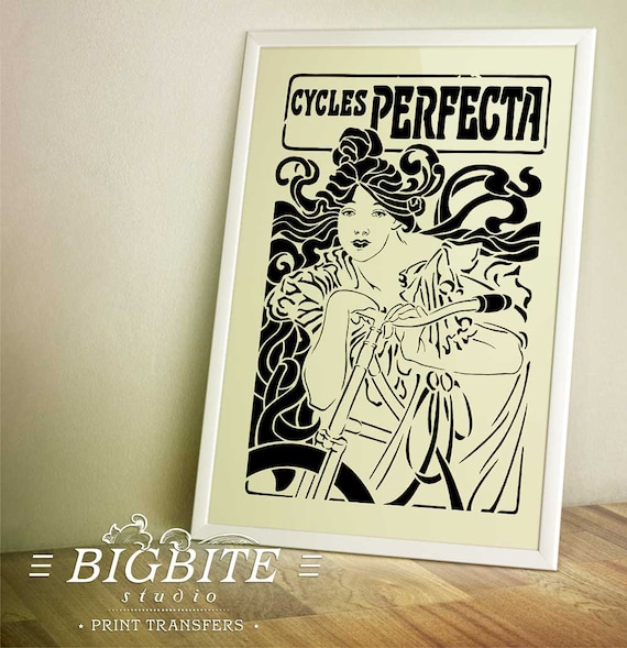 Absinthe Robette Advert Art Noveau STENCIL #076 Furniture Print Transfer