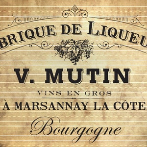 INSTANT DOWNLOAD - Vintage French Advert - Print Transfer, Shabby Chic Furniture and Decoration #005