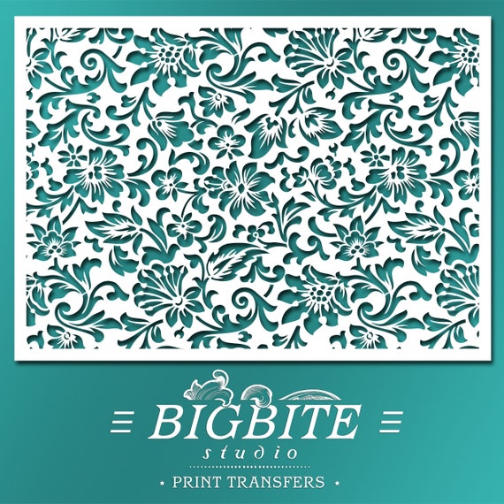 Téléchargement gratuit Images Shabby Chic Pochoir Motif De Papier Peint Floral Italien Etsy actualisé par