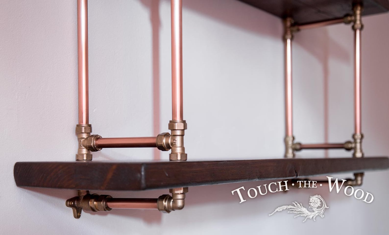 Brass & Copper Pipe Shelf Reclaimed Wood Steampunk House Etsy