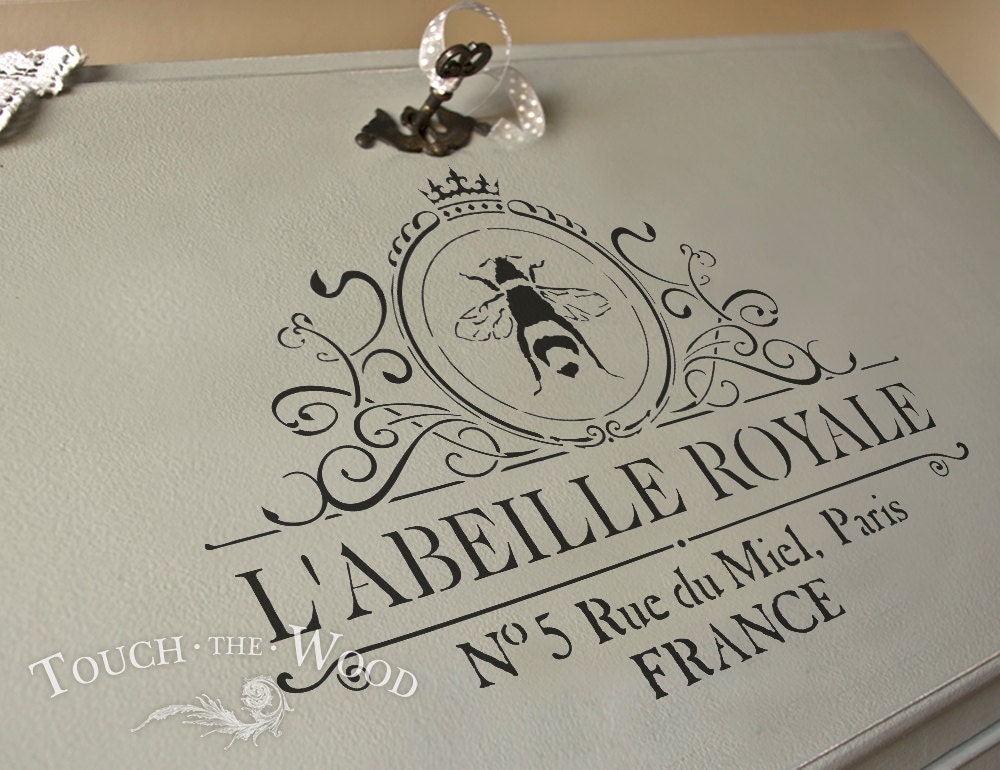 Shabby Chic STENCIL Vintage French Beekeeper furniture Print Etsy