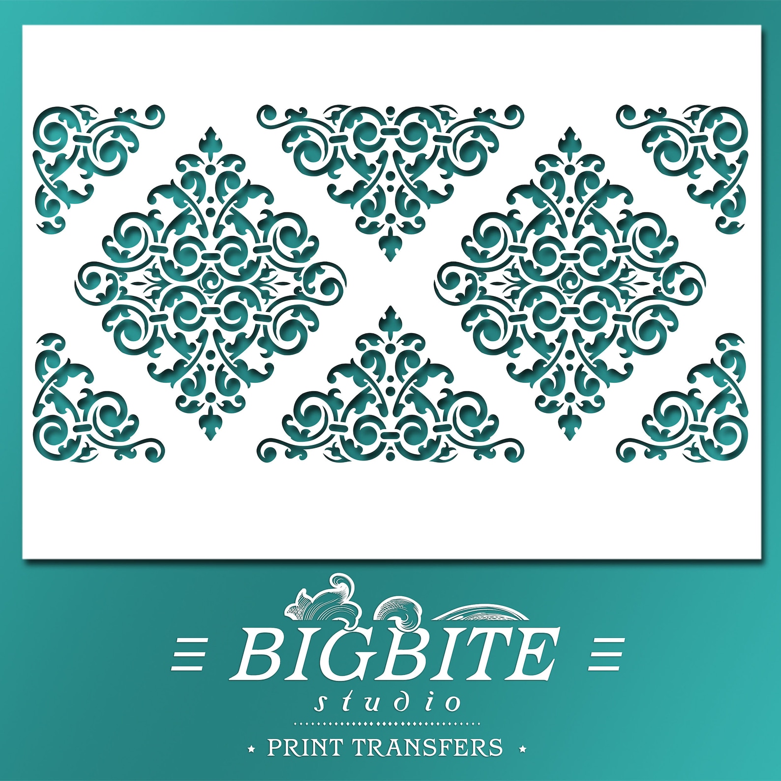 Shabby Chic STENCIL Border Stencil for Wall Decor Ornamental Etsy