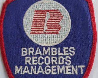 Brambles レコード管理、Brambles レコード管理パッチ、ビンテージ Brambles レコード管理パッチ、ビンテージ Brambles パッチ、Brambles