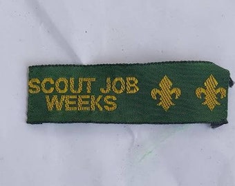 Scout job weeks patch, vintage Scout patch, vintage patch, retro Scouts patch, Scouts memoribilia, vintage Scouts patch, scouts patch, merit