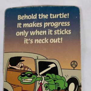 Turtle magnet, humorous Fridge magnet vintage, turtle neck joke magnet, joke souvenir, Aussie joke magnet, turtle joke retro fridge magnet