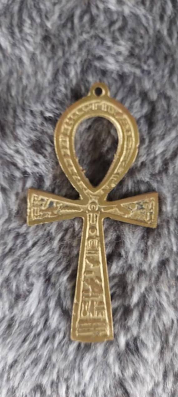 Ank Necklace, Ank Pendant Vintage Collectible, Retro Ank Pendant
