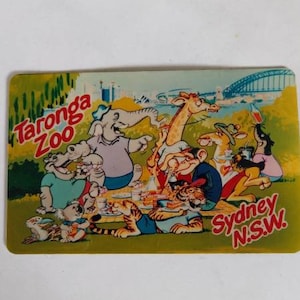 Taronga Zoo Sydney NSW, Fridge magnet vintage, souvenir Taronga zoo magnet, Aussie magnet, taronga zoo fridge magnet, retro fridge magnet