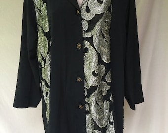 Anne Valerie Hash Pour Cartier Vintage Black Blouse. Small - Etsy