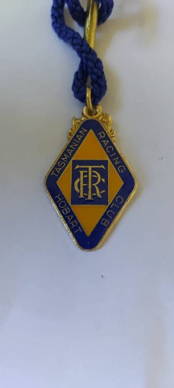 Tasmania Hobart Racing Club badge, Vintage Tasmani