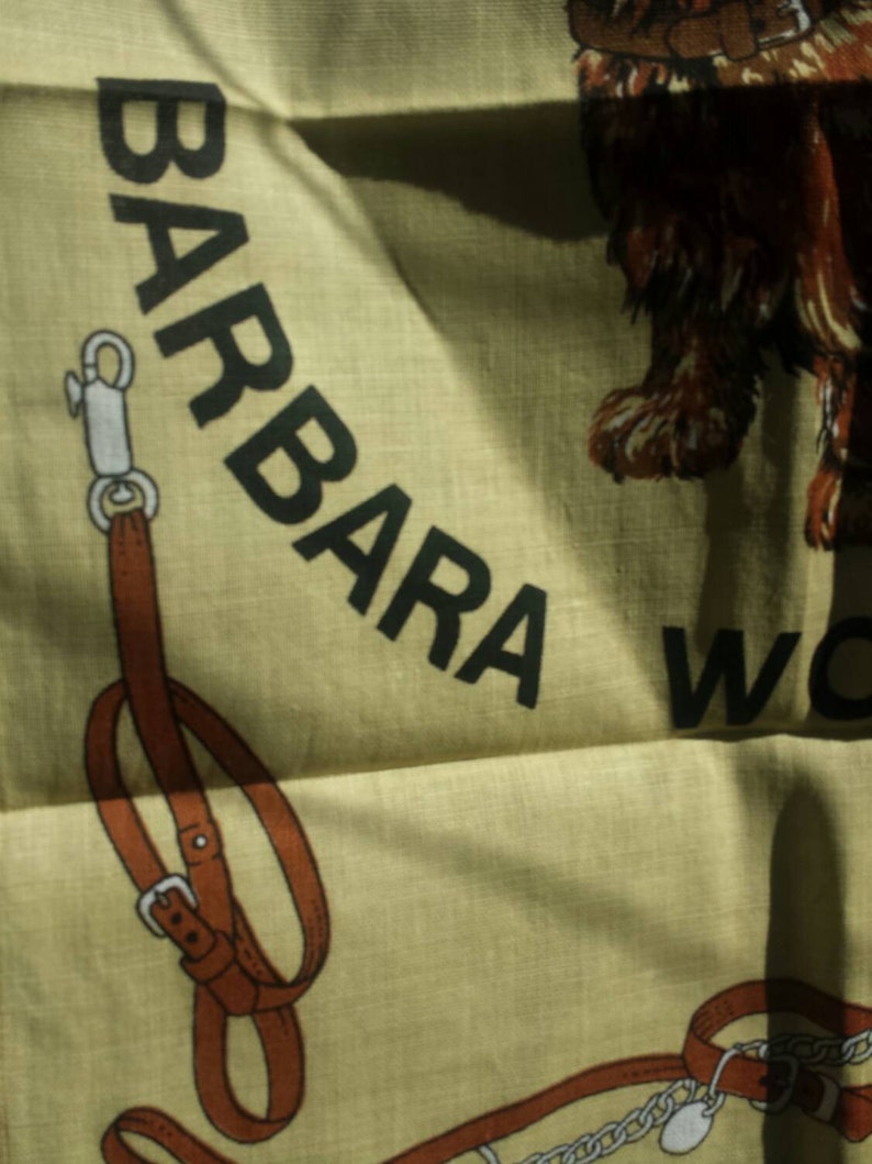 Teatowel souvenir Walkies with Barbara Woodhouse linen ...