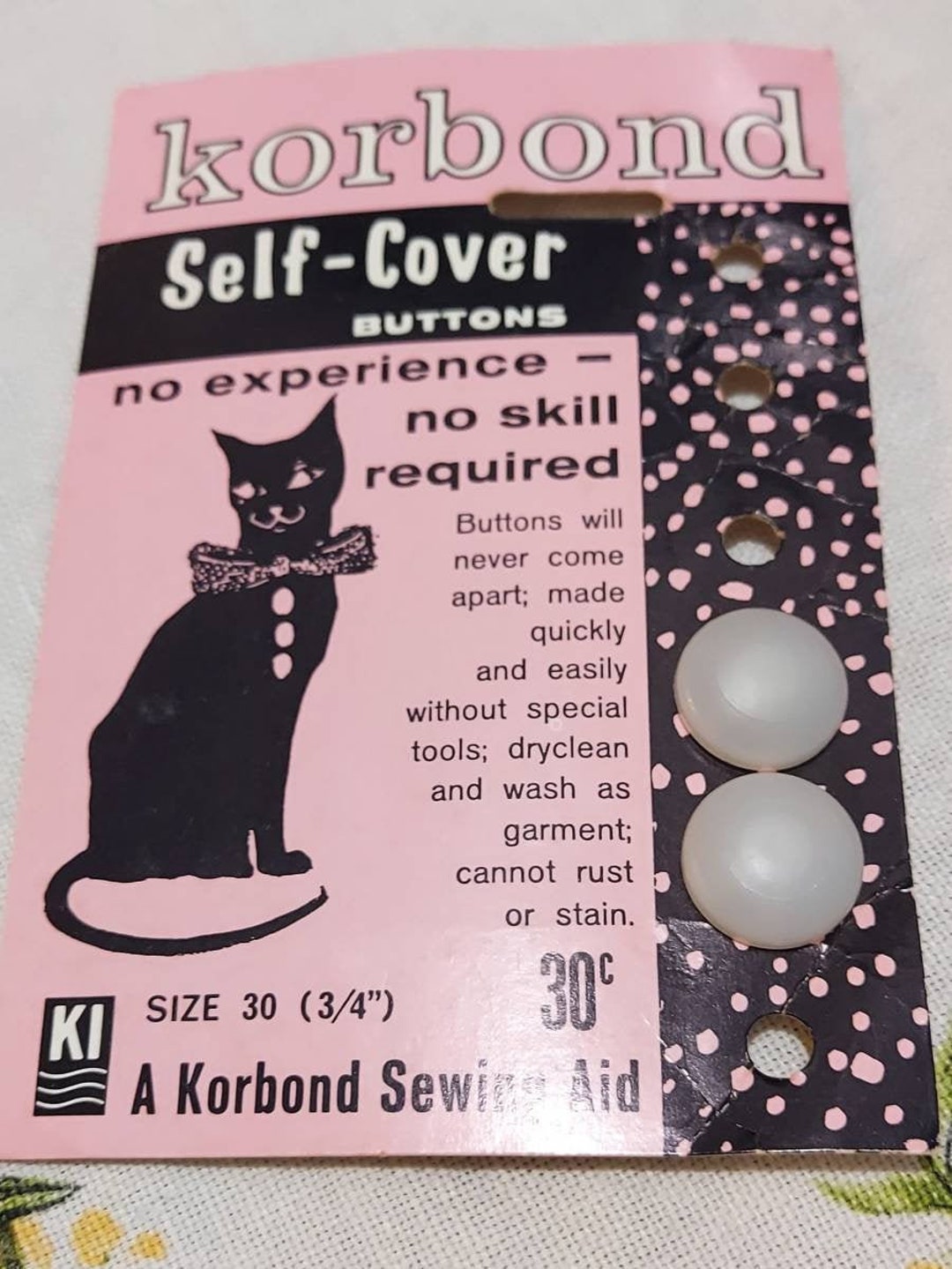 Korbond Self Cover Buttons Korbond Self Cover Buttons
