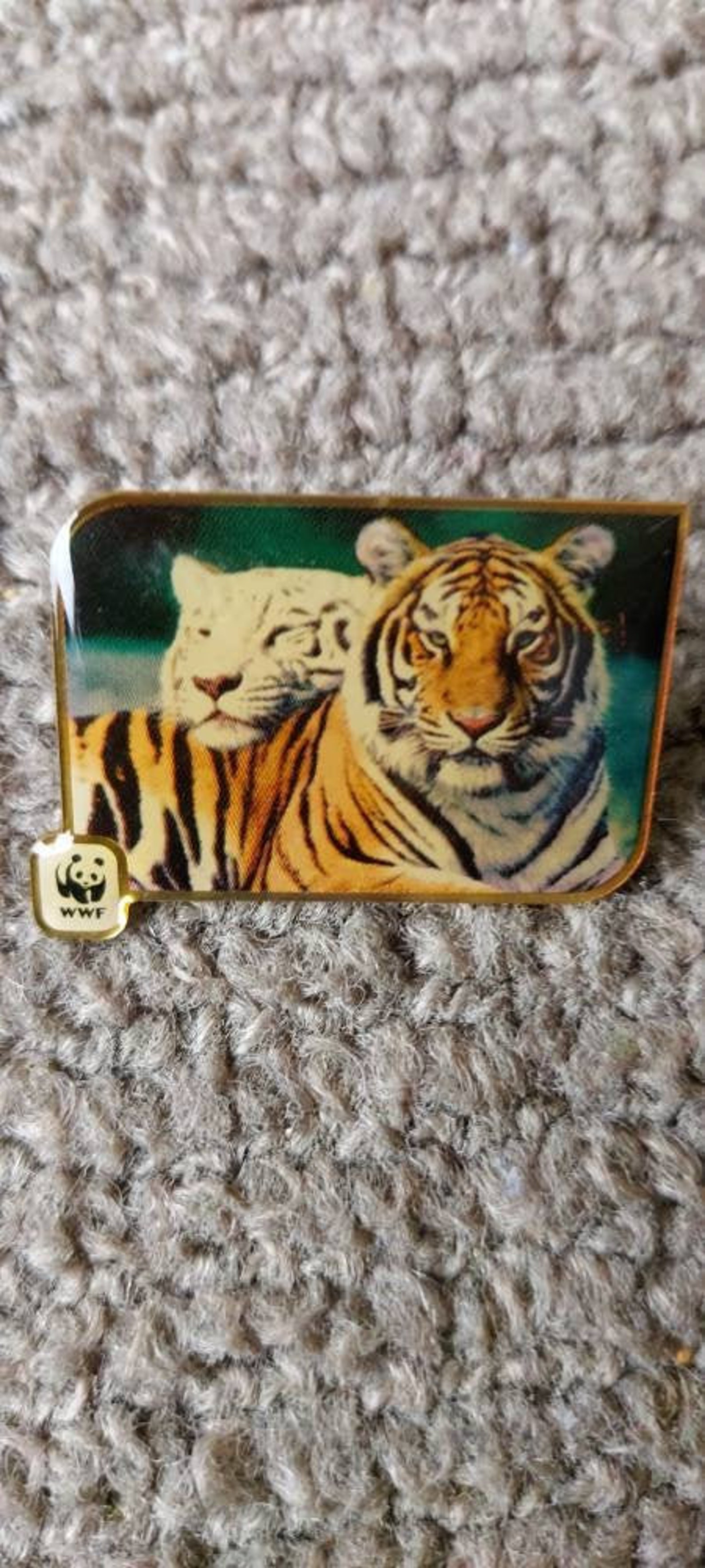 Tiger pin Two tigers pin WWF tigers pin vintage collectible Etsy