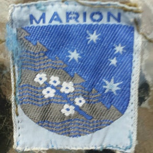 vintage girl guides marion cloth patch from the 1960s