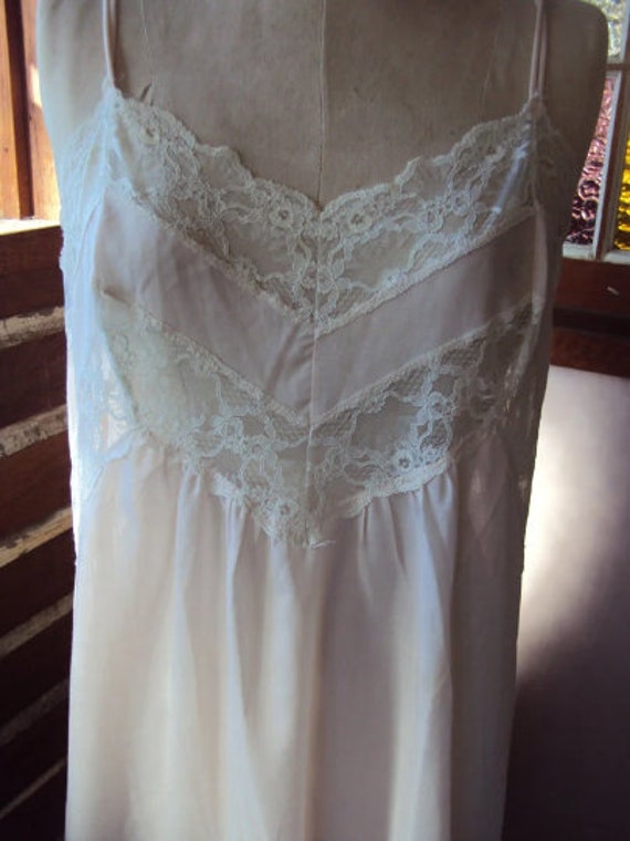 Vintage Pink Poly Cotton and Lace Ladies Nightdress Size 16 Etsy