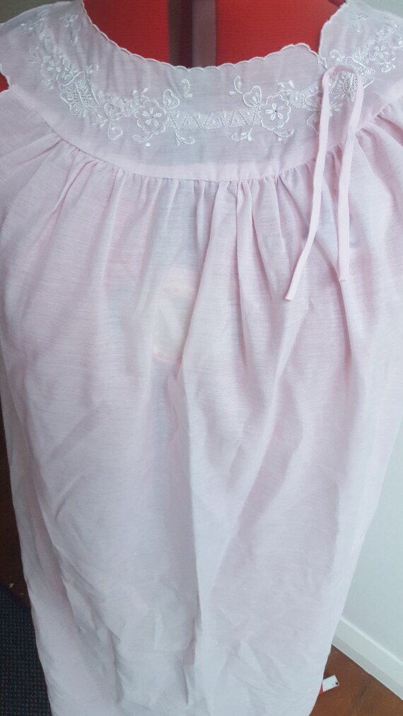 Nightie Babydoll baby pink polyester nightie deli… - image 2