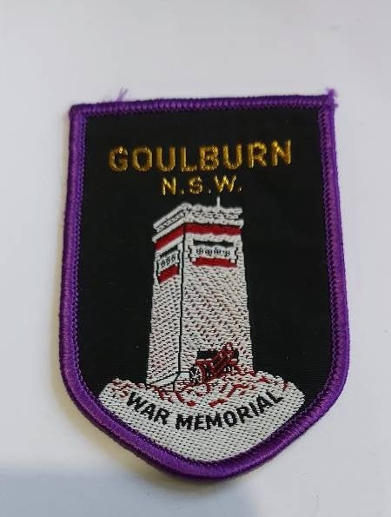 Goulburn NSW cloth badge Goulburn badge Goulburn NSW souvenir cloth patch retro Goulburn badge retro Goulburn patch souvenir Goulburn