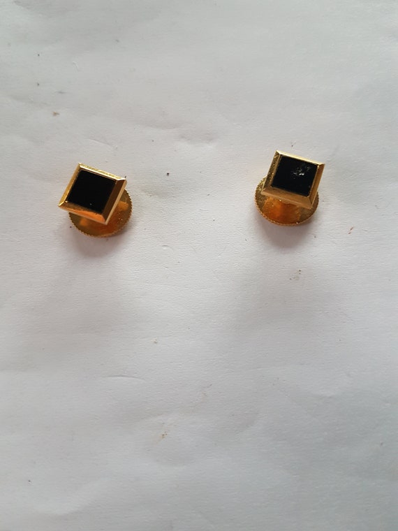 Cufflinks vintage glass goldtone costume jewellery from deceased estate
