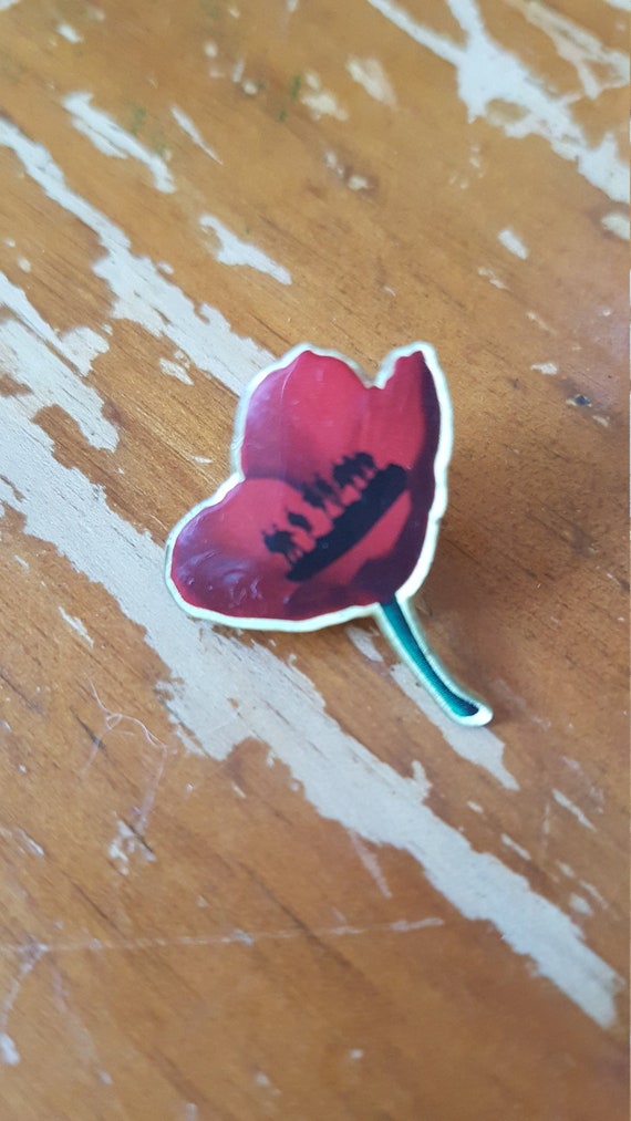 Poppy, ANZAC, Vintage collectible pin, lapel broo… - image 1
