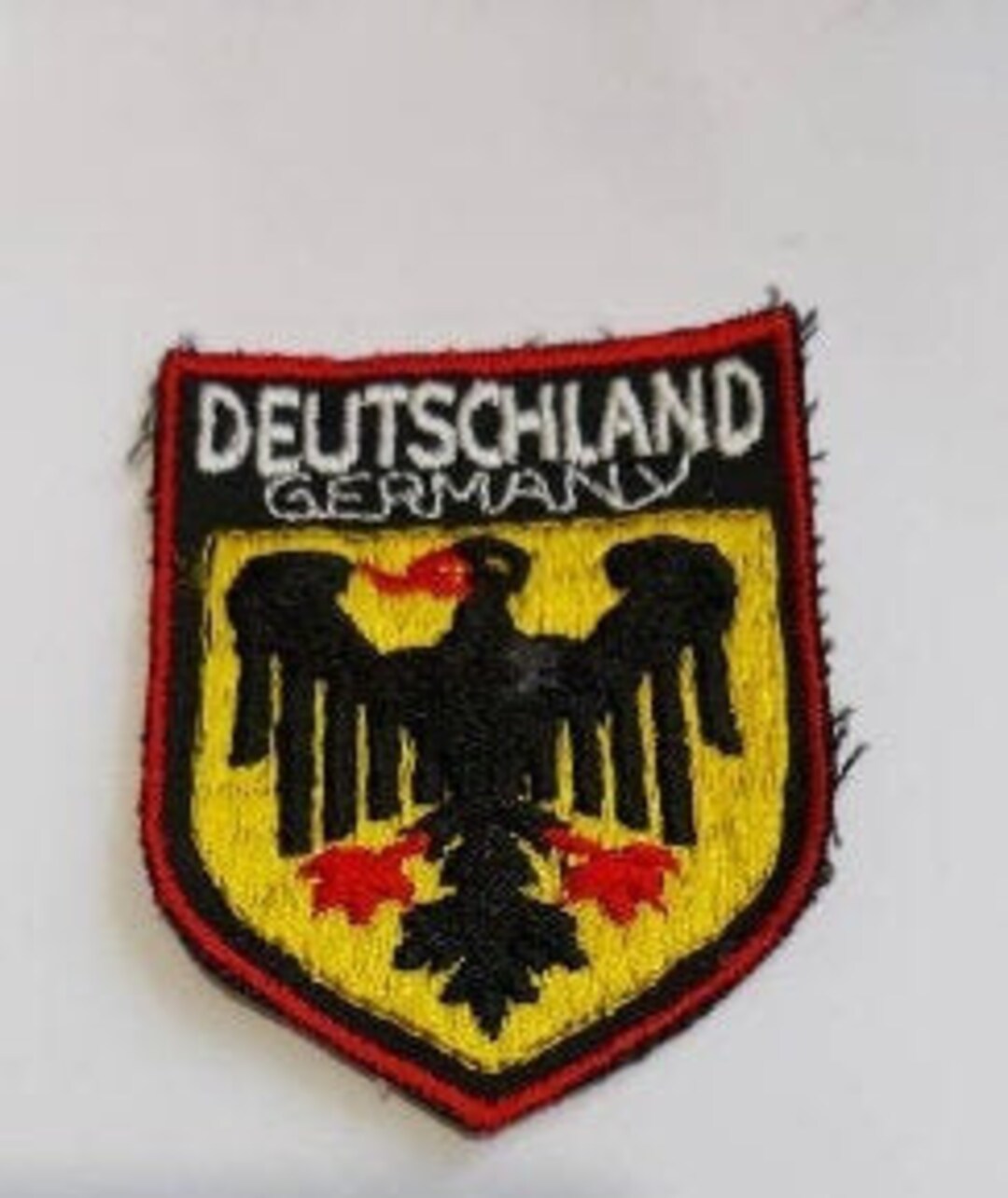 Germany Flag Patch - Embroidered Mylar Iron-On Badge, 3.25 Inch, Deutschland Shield
