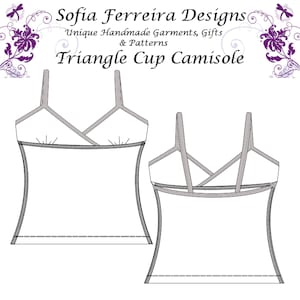 Traingle Cup Camisole Pattern Size 12 UK