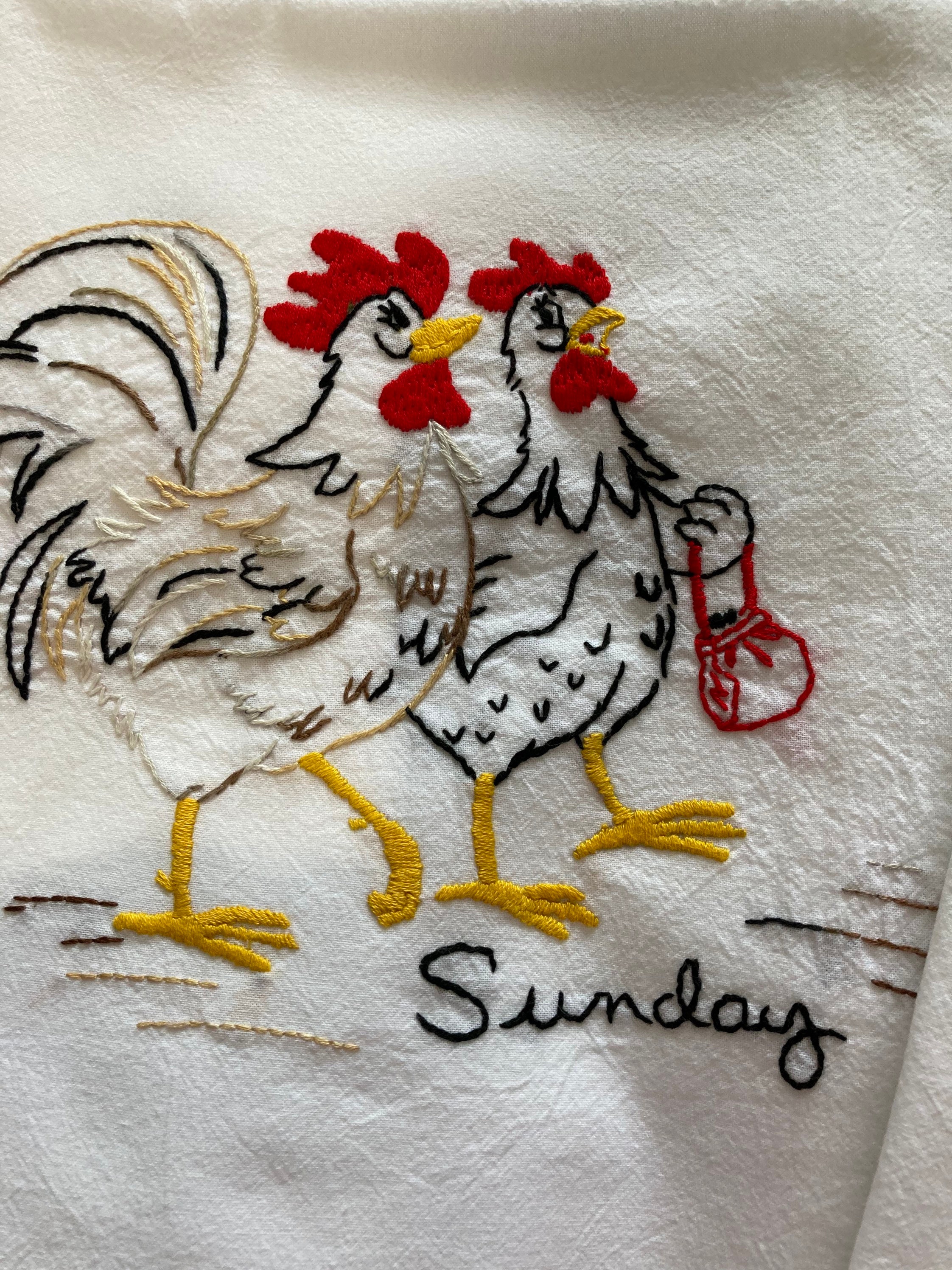 Handbesticktes Geschirrtuch-Set von sieben einer für jeden | Etsy