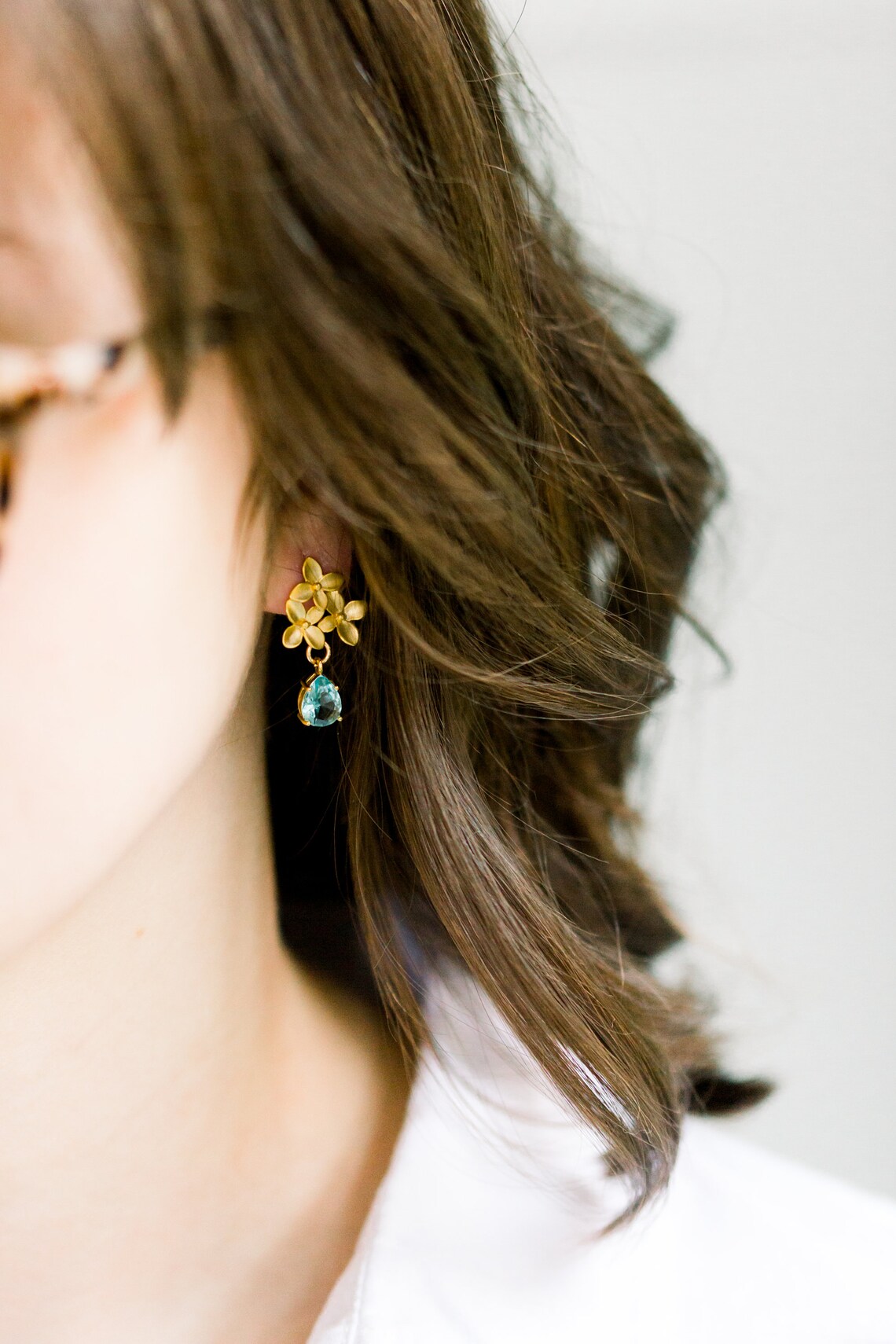 Happy Flower Earrings in Gold