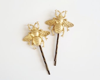 昆虫のヘアピン - 蜂のヘアピン - 金色の蜂のヘアピン - 養蜂家への