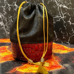 Dragon Skin And Fire Dice Bag