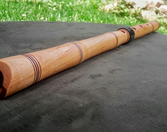 Portable  1.8 Shakuhachi flute * D * Handmade from cherry wood, "Sakura Shakuhachi"