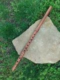 Bulgarian Kaval in D or C from 100% wood, handmade flute in primitive design product logo