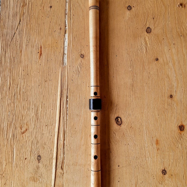 Portable  1.8 Shakuhachi flute * D * Handmade from cherry wood