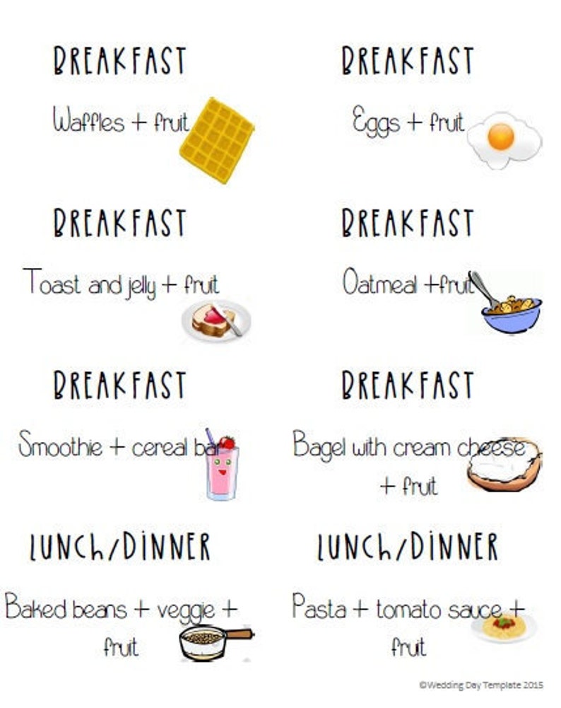 PRINTABLE Toddler Meal Ideas image 1