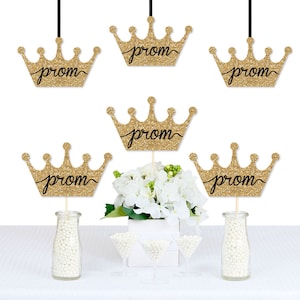 Prom DIY Decorations Party Essentials Crown Shaped Party Decorations Junior Prom Party Decor Senior Prom Party School Dance 20 Ct image 1